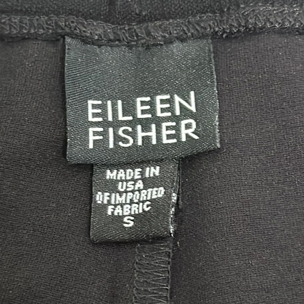 Eileen fisher black wide leg pants size small